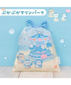 Mother garden しろたん 巾着 《ぷかぷかマリンパーク柄》
