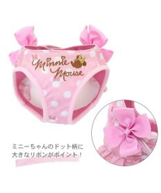 PET PARADISE ディズニー ミニーマウス メッシュ ベスト ハーネス 【ＳＳ】 ピンク 水玉