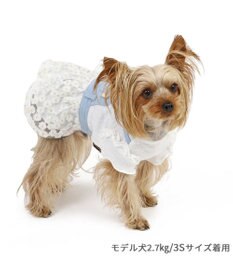 PET PARADISE ペットパラダイス スカートつなぎ 《花 刺繍》 小型犬