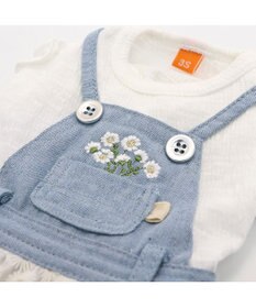 PET PARADISE ペットパラダイス スカートつなぎ 《花 刺繍》 小型犬