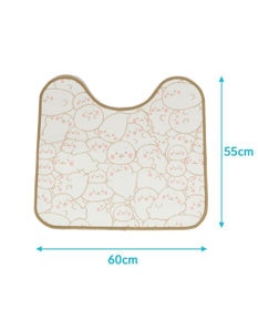 Mother garden しろたん トイレマット つみつみ柄 55cm×60cm トイレ用品