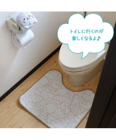 Mother garden しろたん トイレマット つみつみ柄 55cm×60cm トイレ用品