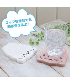 Mother garden しろたん 珪藻土 コースター 《 しろたん柄 / らっこいぬ柄 》 単品