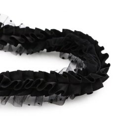 PET PARADISE cherircouture ツイード リボンリード 《ブラック》 ４Ｓ～３Ｓ