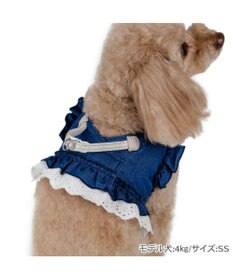 PET PARADISE ペットパラダイス デニムフリルハーネス SS