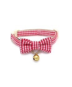 PET PARADISE ペットパラダイス 猫 首輪 ギンガムチェック 《レッド》 小サイズ/中サイズ