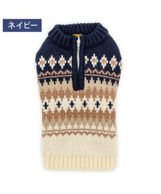 PET PARADISE ペットパラダイス ハーフジップアップ ニット 《ネイビー》 中型犬 大型犬