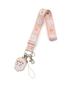 Mother garden しろたん マスコット付きネックストラップ 《食いしん坊》 単品