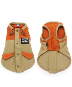 PET PARADISE ペットパラダイス 背中開きベスト 《オレンジ》 小型犬