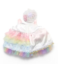 Mother garden マザーガーデン プチマスコット Ｓサイズ用 着せ替えお洋服 《レインボーパーティードレス》  着せ替えごっこ きせかえ お人形 知育玩具 おもちゃ 子供 キッズ 着せ替え ぬいぐるみ 洋服  ままごと