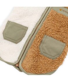 PET PARADISE ペットパラダイス 切替え 背開き ジップアップ ベスト 《ブラウン》 小型犬