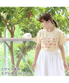 Mother garden しろたん Tシャツ 半袖  《ABCしろたん柄》 クリーム色 ユニセックス 男女兼用