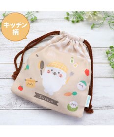 しろたん 巾着 18×20cm 《キッチン柄 》 【単品】 / Mother