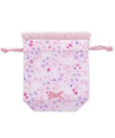 Mother garden マザーガーデン  野いちご コップ巾着 《小花いちご柄》