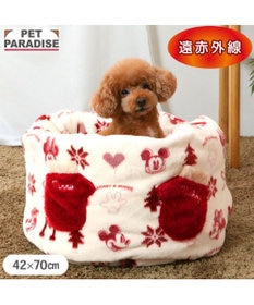 PET PARADISE ディズニー ミッキーマウス 筒型 寝袋 《ニット柄》M