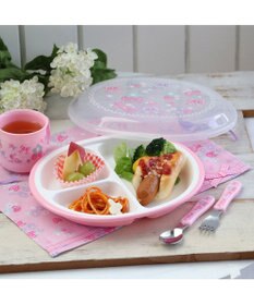 Mother garden マザーガーデン 野いちご 蓋付き お子様ランチプレート 《花リボン柄》