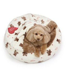 PET PARADISE ペットパラダイス 丸型寝袋 遠赤外線 《くまちゃん柄》 60cm
