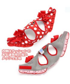PET PARADISE ディズニー ミニーマウス ベストハーネス 《水玉柄》 【SS】   小型犬