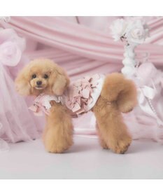 PET PARADISE cherircouture ヘムリボンツイードベスト 《ピンク》 小型犬