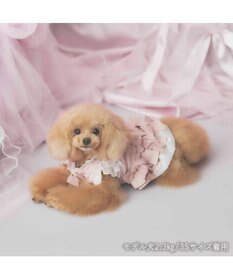 PET PARADISE cherircouture ヘムリボンツイードベスト 《ピンク》 小型犬