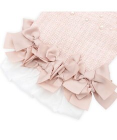PET PARADISE cherircouture ヘムリボンツイードベスト 《ピンク》 小型犬