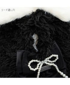 PET PARADISE cherircouture ドットリボン ポンチョ 《ブラック》 小型犬