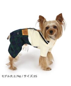 PET PARADISE J.PRESS ブラックウォッチ パンツつなぎ  小型犬