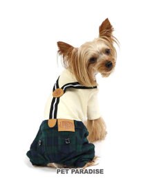 PET PARADISE J.PRESS ブラックウォッチ パンツつなぎ  小型犬