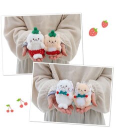 Mother garden しろたん  マスコットキーホルダー 《ピュアさくらんぼ》