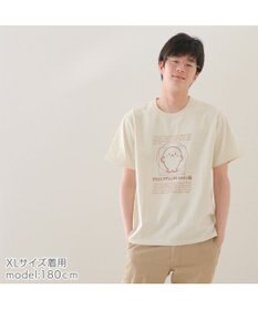 Mother garden しろたん Tシャツ 半袖  《タテゴトアザラシ的 シロタン図柄》 ベージュ色 S/M/L/XL