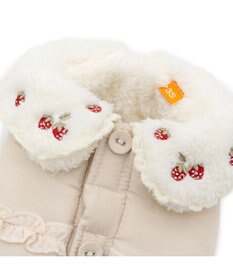 PET PARADISE ペットパラダイス 遠赤外線 苺襟付き 綿入れ ベスト  小型犬