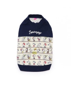 PET PARADISE スヌーピー パッチ付き 長袖 Tシャツ 《 ネイビー》【小型犬】