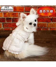 PET PARADISE ペットパラダイス 遠赤外線 苺襟付き 綿入れ ベスト  小型犬