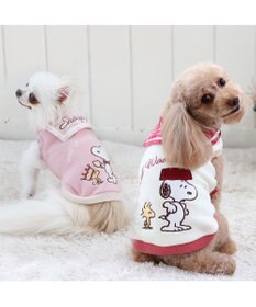 PET PARADISE スヌーピー チェック襟 トレーナー 《ホワイト》 小型犬