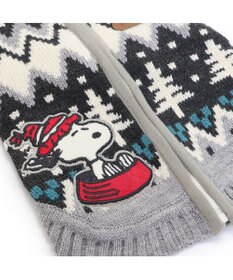 PET PARADISE スヌーピー 背中開き ニット雪遊び柄 《グレー》 小型犬