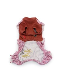 PET PARADISE ディズニー  ミニーマウス  アンティーク柄ロンパース 【小型犬】