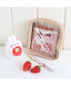 Mother garden マザーガーデン MOLANG モラン スクエアポーチ 《 桃色 / 茶色 》 単品 ポーチ 小物入れ