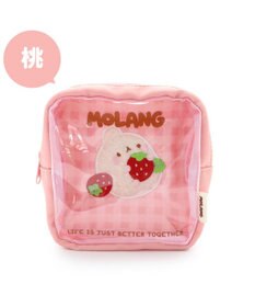 Mother garden マザーガーデン MOLANG モラン スクエアポーチ 《 桃色 / 茶色 》 単品 ポーチ 小物入れ