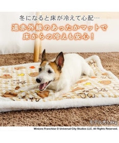 PET PARADISE ミニオン 遠赤外線 ボアマット 《ちどり柄》
