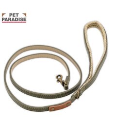 PET PARADISE ペットパラダイス 合皮 リード 《カーキ》 小型犬 SS～S