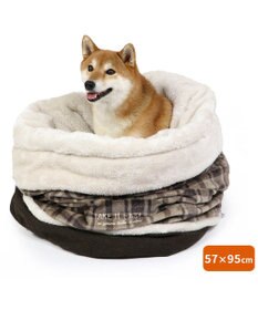 PET PARADISE ペットパラダイス 筒形寝袋 遠赤外線 《チェック柄》 57cm×95cm