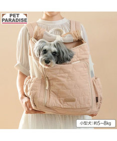 PET PARADISE ペットパラダイス くまちゃん キルティング ハグ&リュック L 小型犬