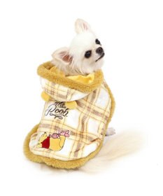 PET PARADISE ディズニー くまのプーさん ポンチョ 《チェック柄》 小型犬