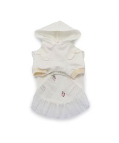 PET PARADISE ペットパラダイス パーカー 苺柄 《ホワイト》 小型犬