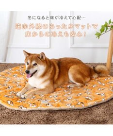 PET PARADISE スヌーピー 遠赤外線 丸マット 《てくてく》M 径105cm