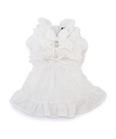 PET PARADISE cherircouture フリルリボン ワンピース 《ホワイト》 小型犬