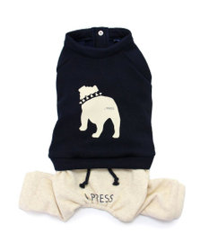 PET PARADISE J.PRESS パンツつなぎ バックブルドッグ 小型犬