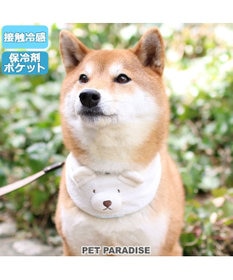 犬 クール バンダナ くま柄 ネッククーラー 〔中型犬〕 しろくま / PET