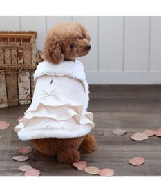PET PARADISE ペットパラダイス フリルポンチョ 《ホワイト》  超小型犬 小型犬