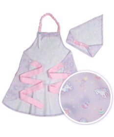 Mother garden マザーガーデン ユニコーン キッズエプロン & 三角巾 セット 《ファンシー柄》 130～150cm